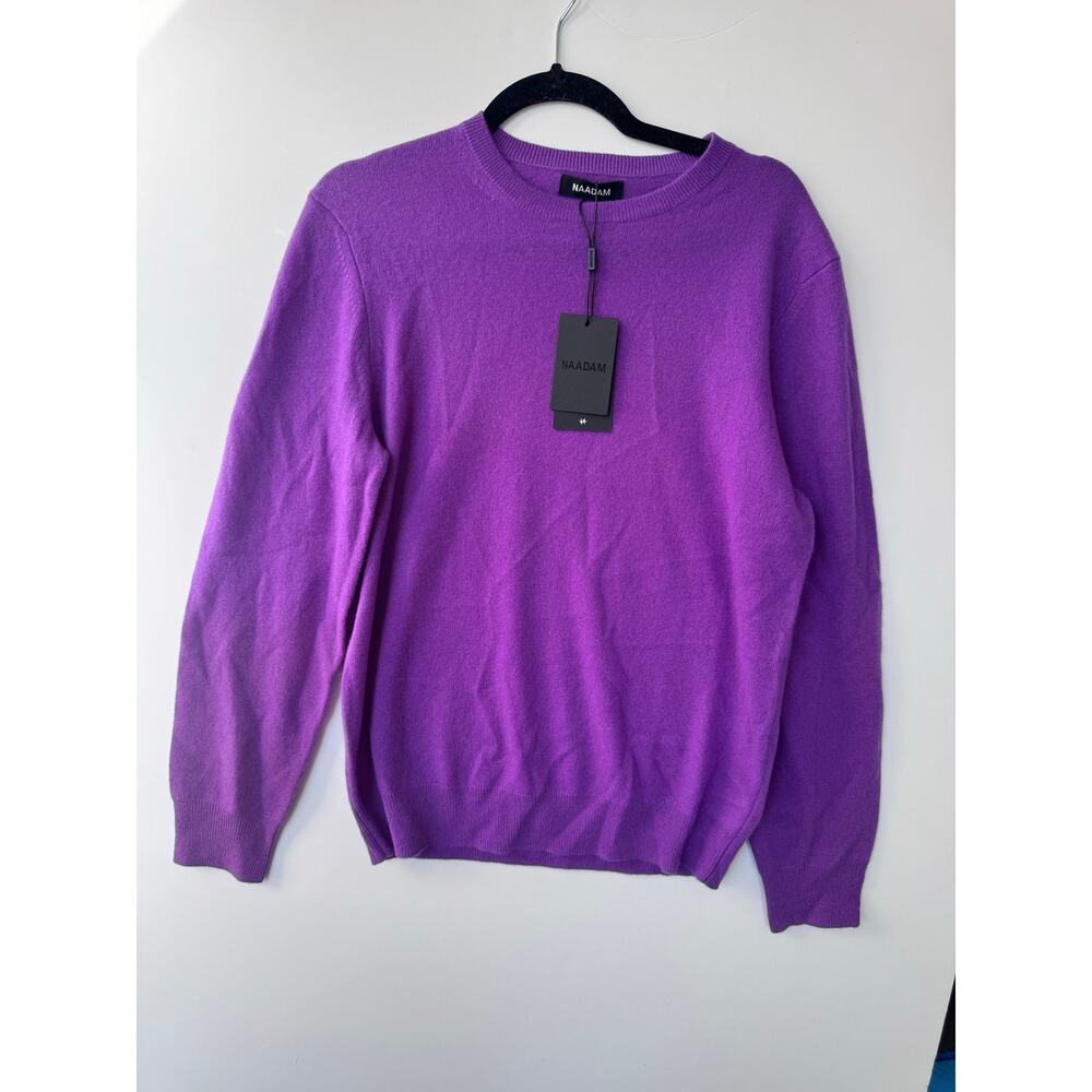 Naadam sweater jumper 100% cashmere men’s original crewneck purple nwt medium